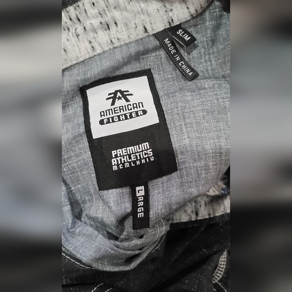 American Fighter Black Long Sleeve Button Up Men Size Large - Picture 8 of 8